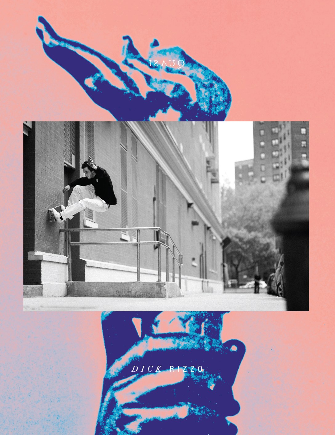 Bump to frontside wallride. Photo by Jonathan Mehring and courtesy of Quasi Skateboards.